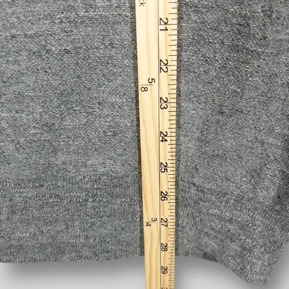 J. Crew Sweater Mens XL Gray Slim Fit Rugged Cotton Crew‎ Neck Pullover